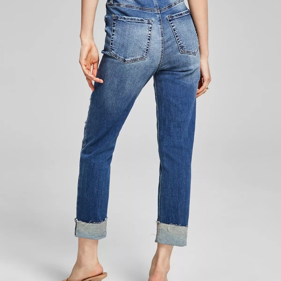 AND NOW THIS Women's High-Rise Vintage Straight Button Cuffed Jeans Size 28 - Picture 4 of 14